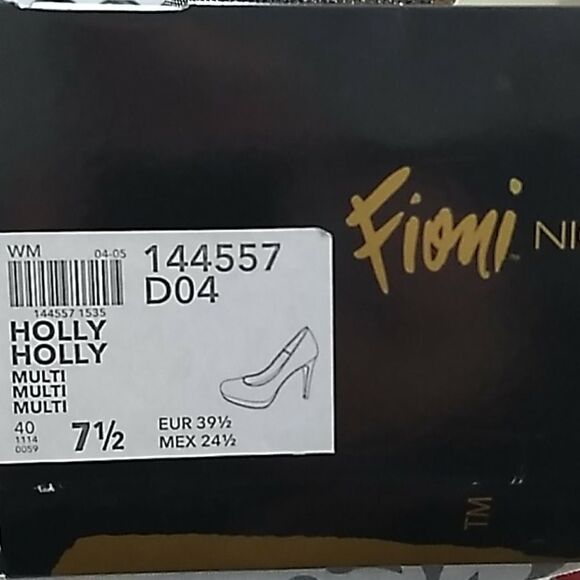 Fioni Night | "Holly"  sparkle gold/silver heels - Picture 9 of 9